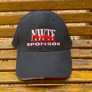 NWTF Sponsor hat dark blue full 6 panel adjustable back strap turkey tag cap
